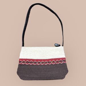 Crazy Horse Shoulder Bag Y2K Crochet Macrame Style Beach Vacation Travel Purse